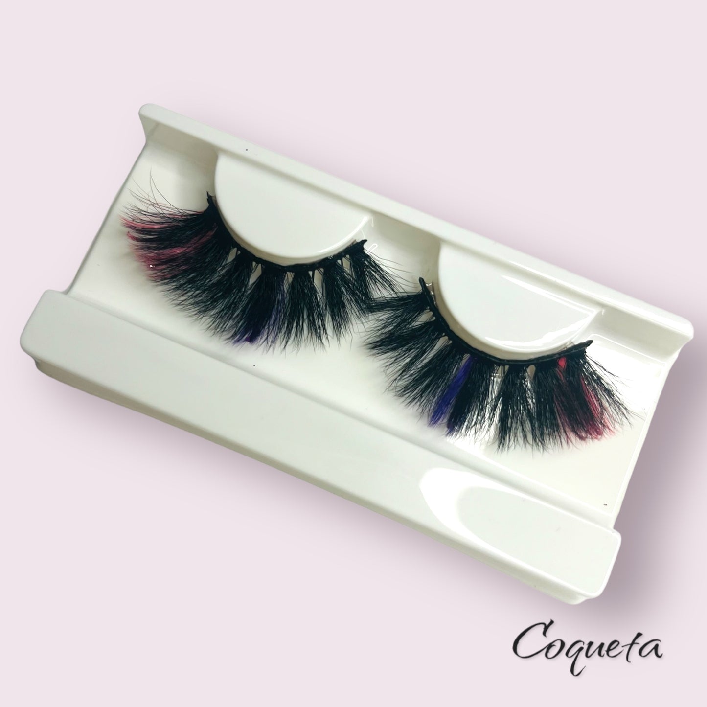 Coquetta Glitter Colored Mink Lashes 5D
