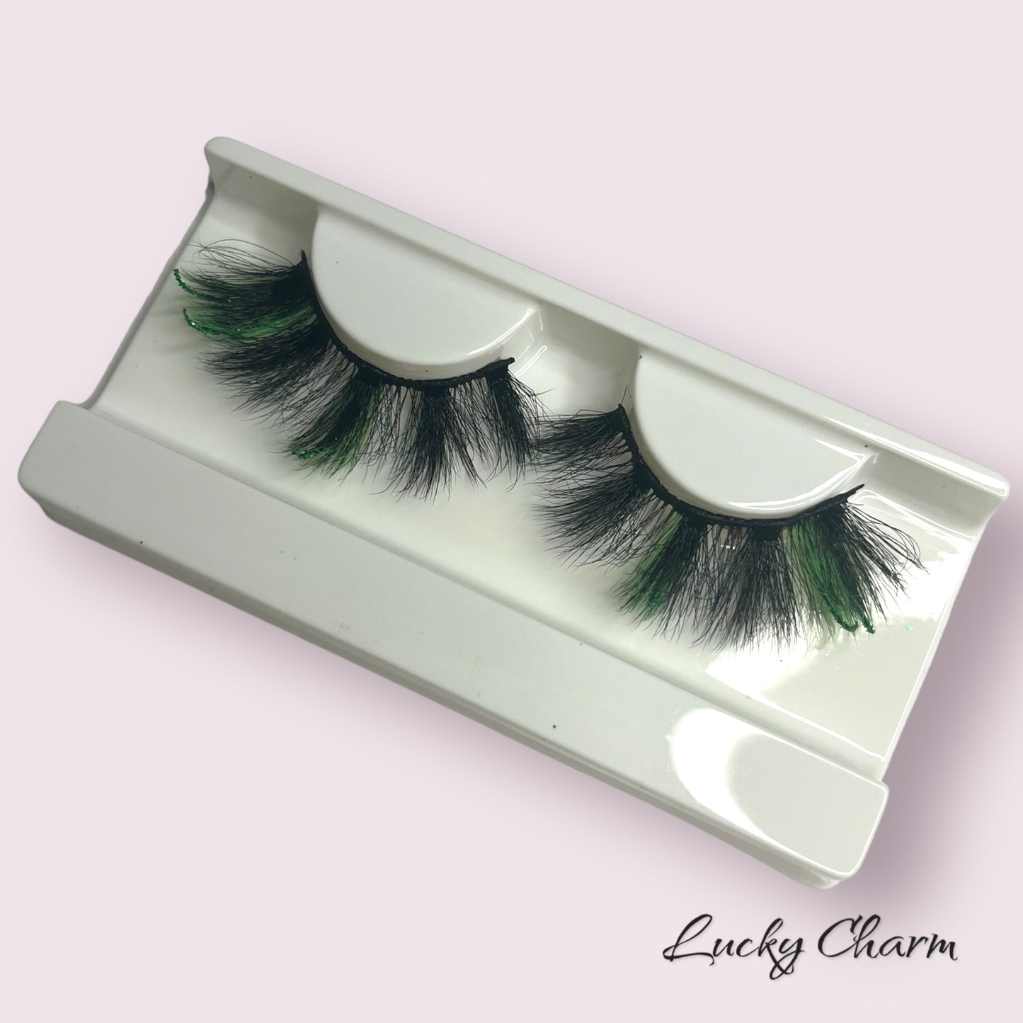 Lucky Charm Glitter & Colored Mink Lashes 5D