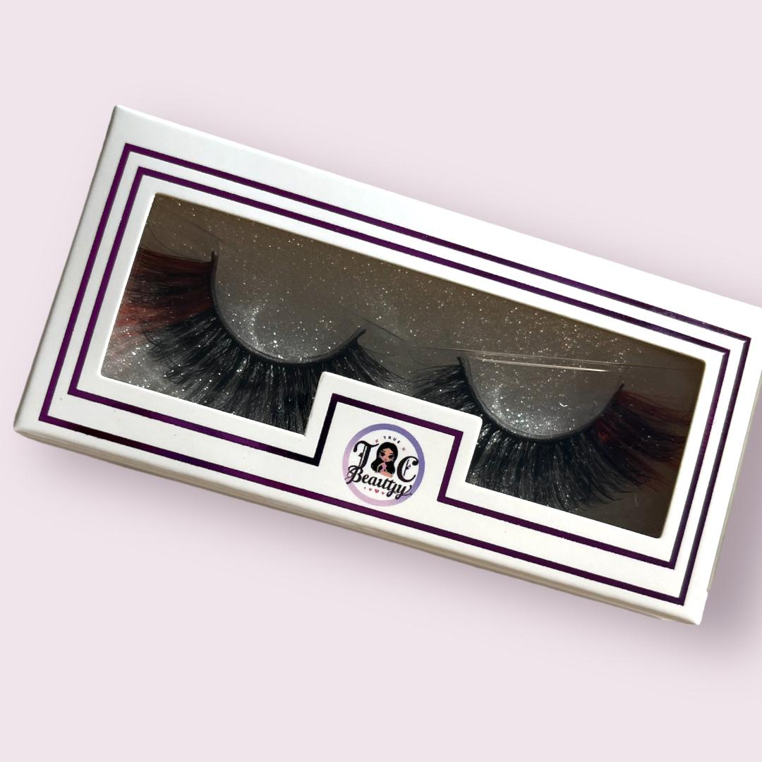Red tip Colored Mink Lashes