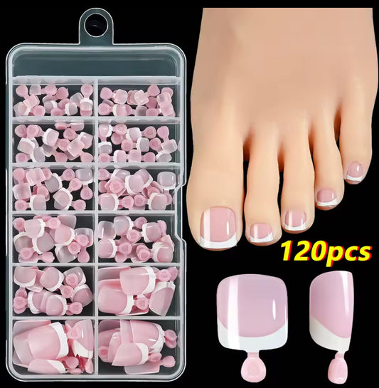 Feet press on nails 120 pieces