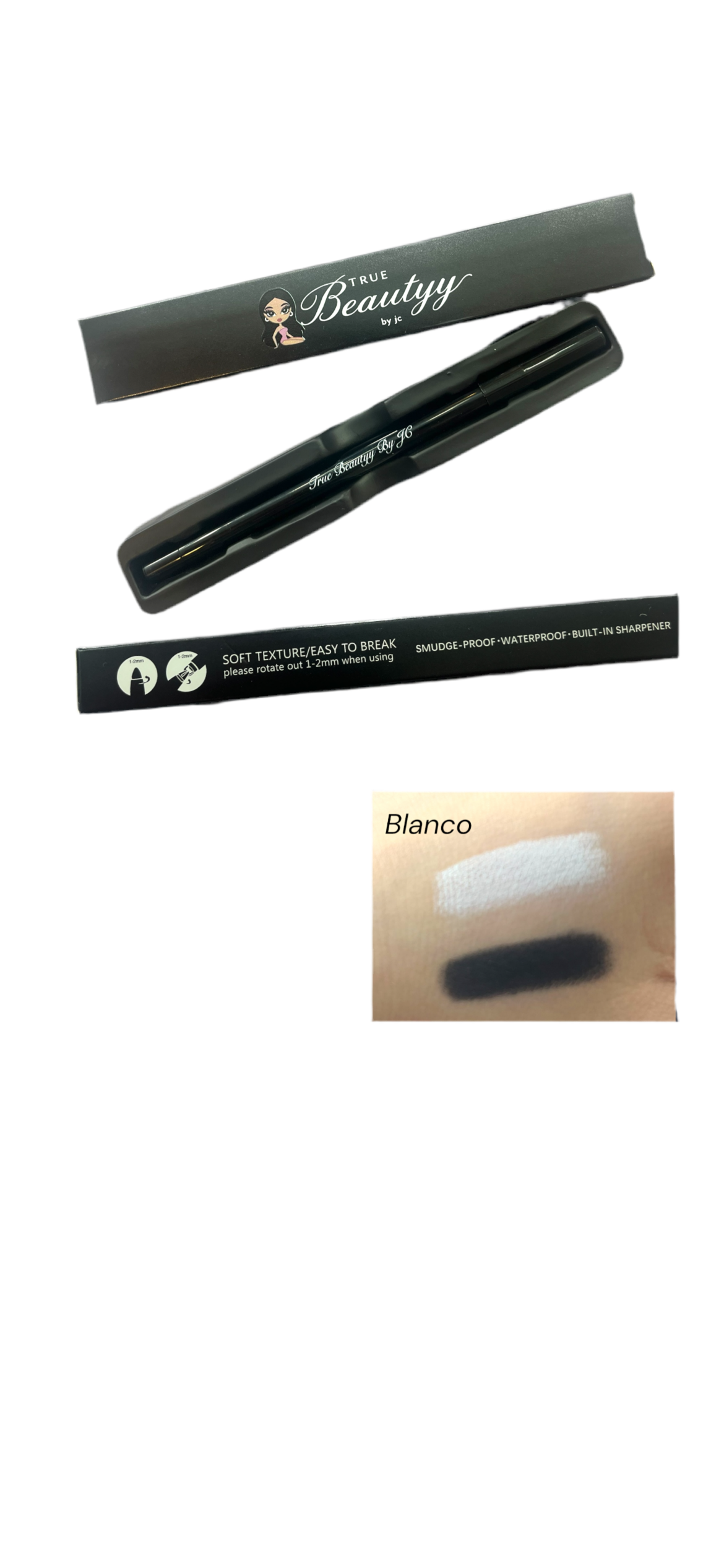 Waterproof/Smudge proof Eyeliner with build in Sharpener