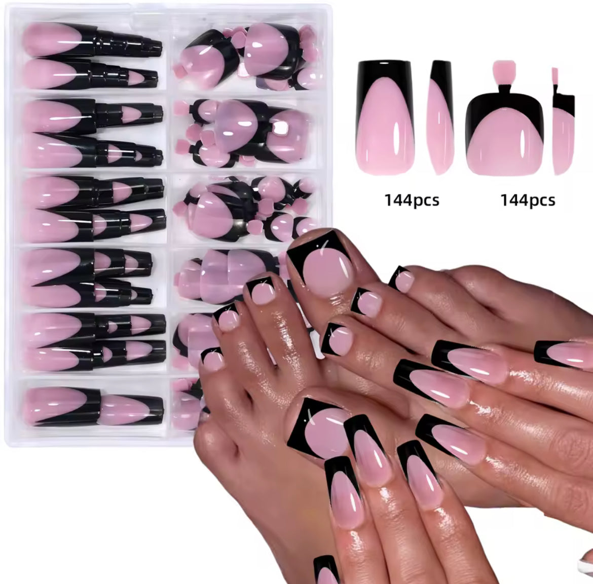 Hands & Feet Press on Set 288 pieces