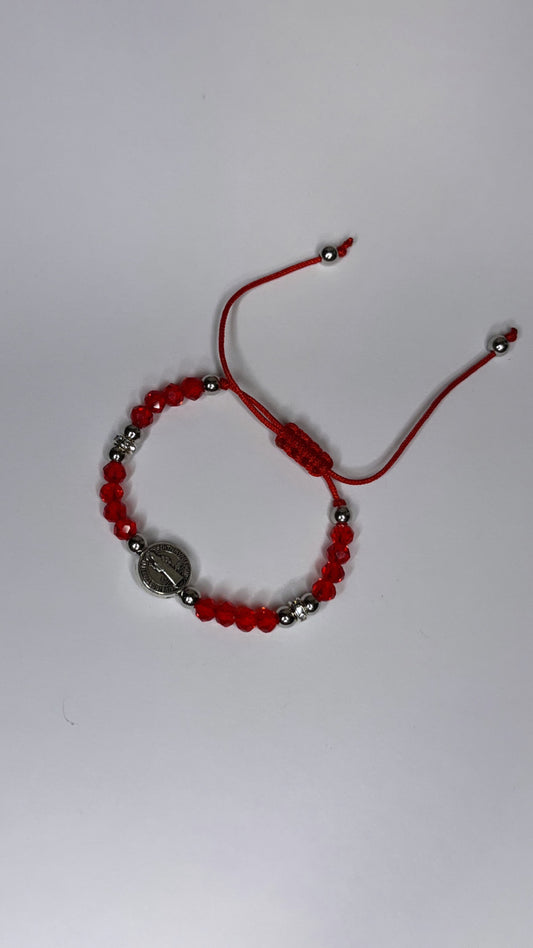 kids red bracelet (Silver)/Jewelry