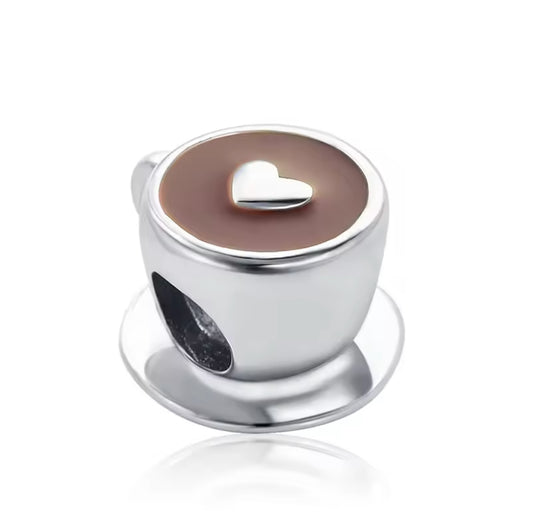 Sterling Silver coffee heart mug