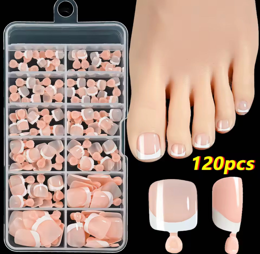 Feet press on nails 120 pieces