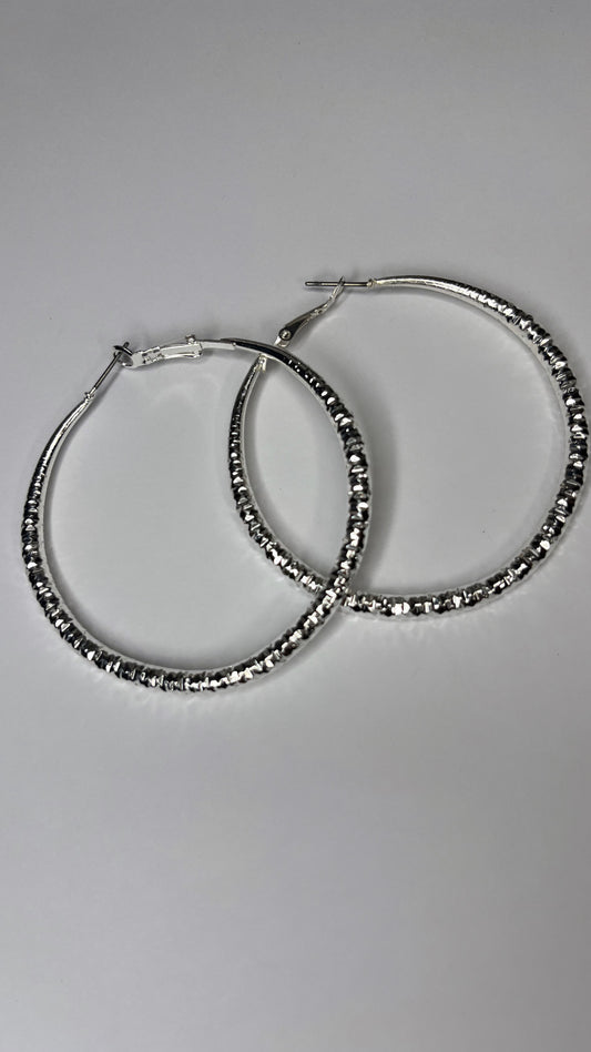 Medium size Hoop earrings (color silver)/Jewelry