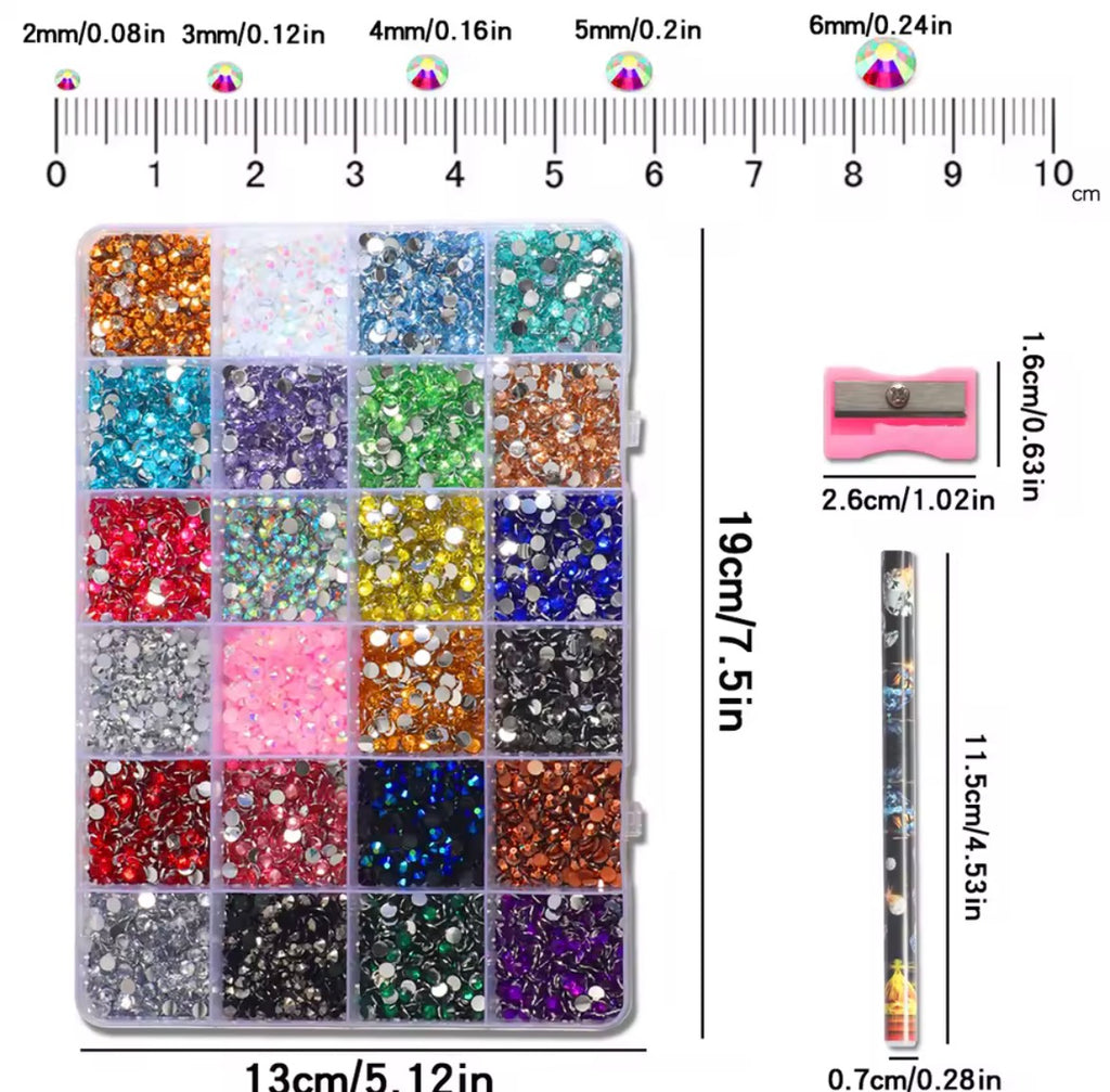 Rhinestone boxes (set of 5 )