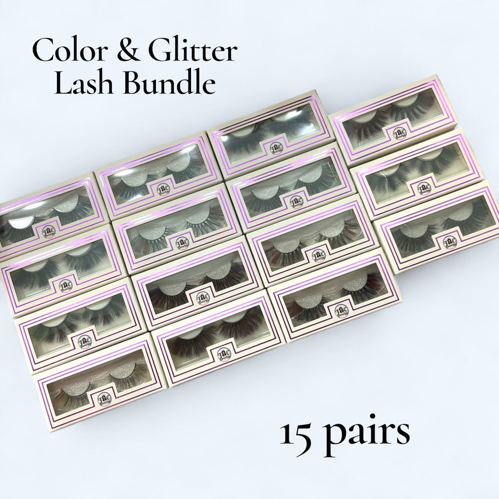 Glitter & color lash bundle