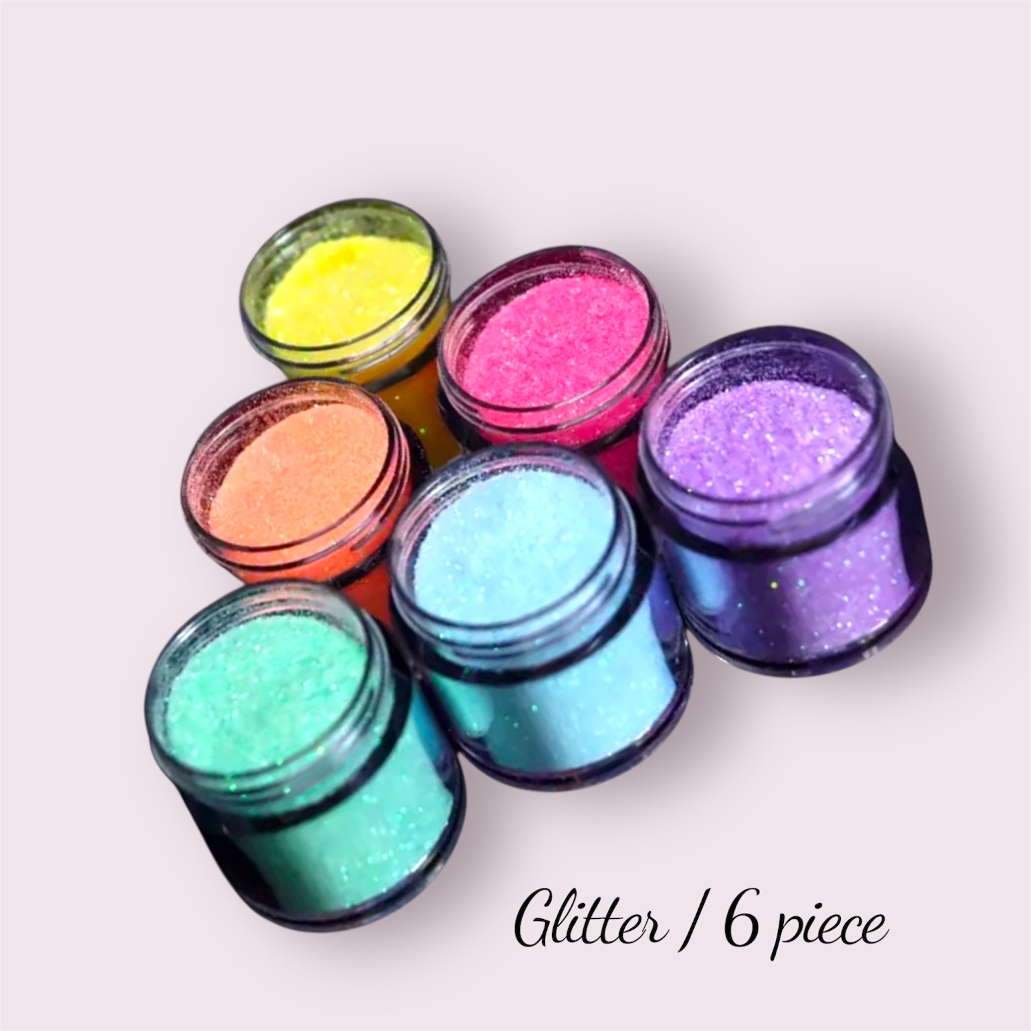 6 piece glitter- 10ml