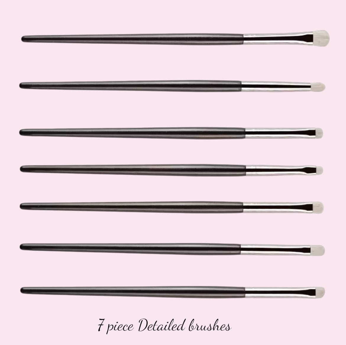 Detailed brushes set of 7