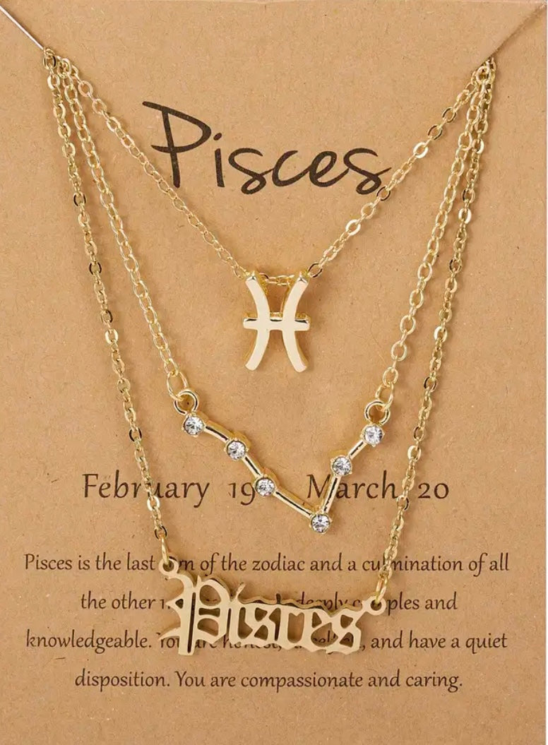 Pisces Zodiac Necklace