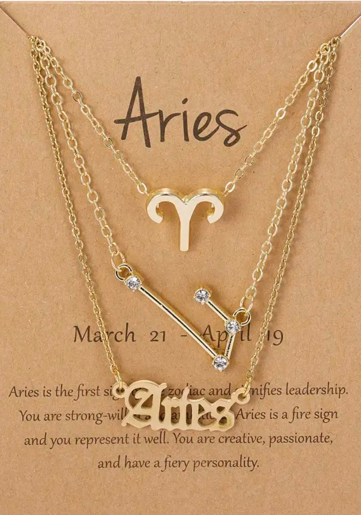 Aries Zodiac Necklace