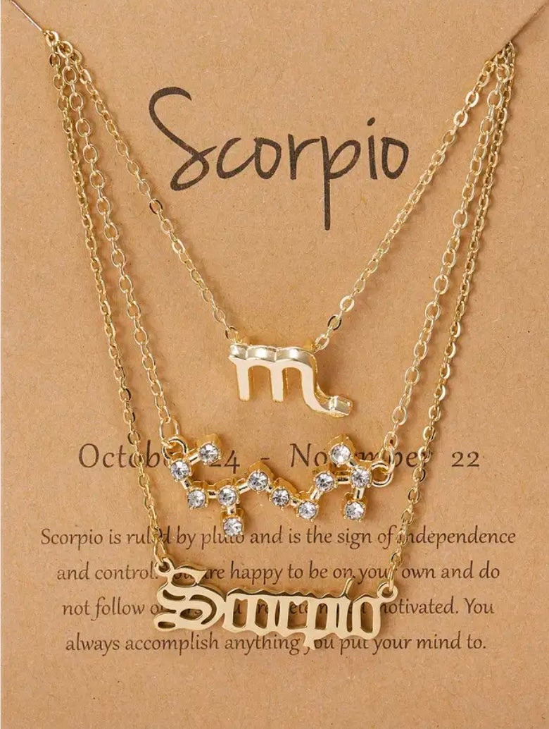 Scorpio Zodiac Necklace