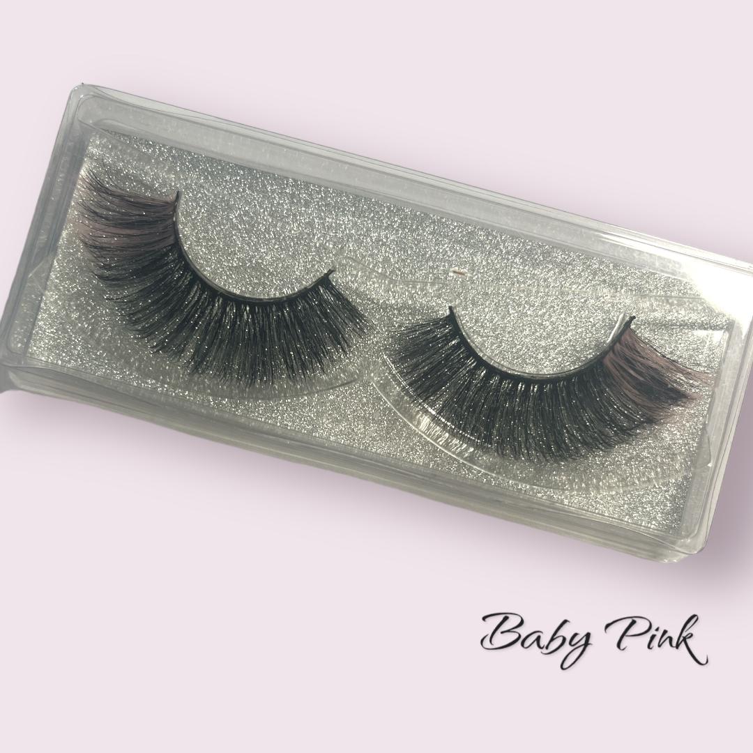 Baby Pink tip Colored Mink Lashes