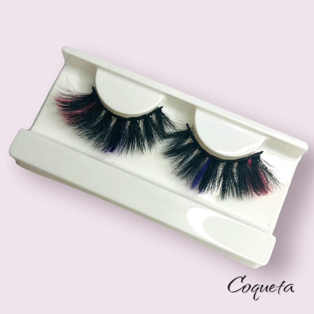Coquetta Glitter Colored Mink  Lashes 5D