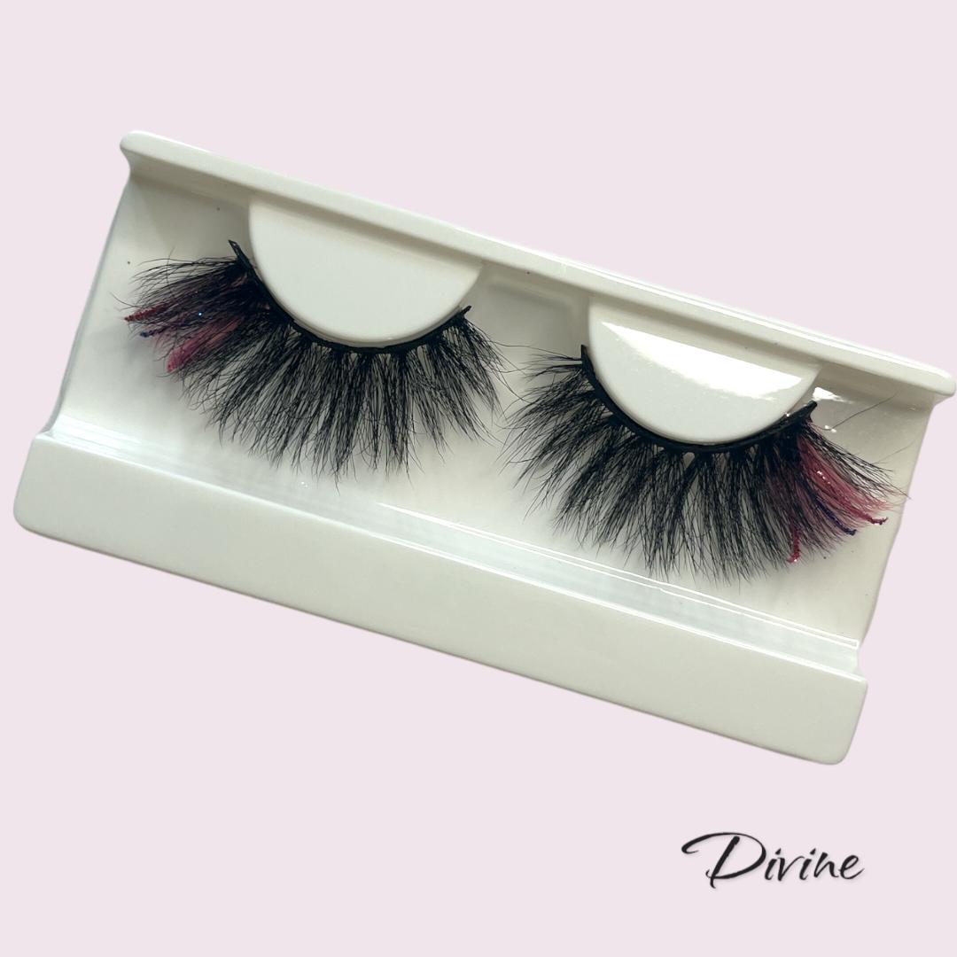 Divine Glitter & Colored Mink Lashes 5D