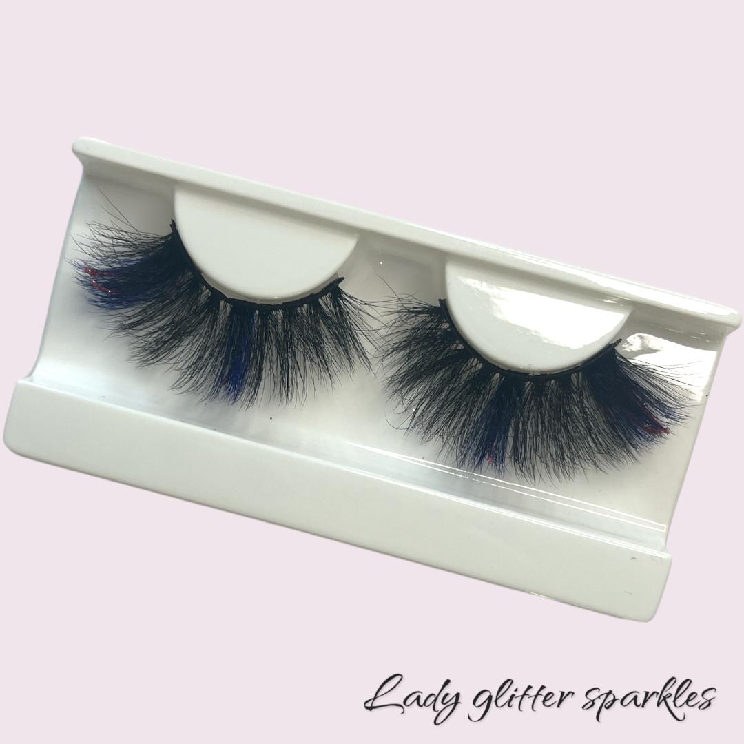 Lady Glitter Sparkles Glitter & Colored Mink Lashes