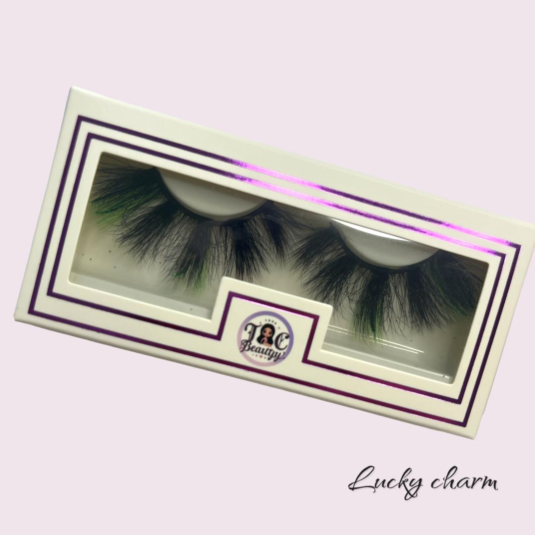 Lucky Charm Glitter & Colored Mink Lashes 5D