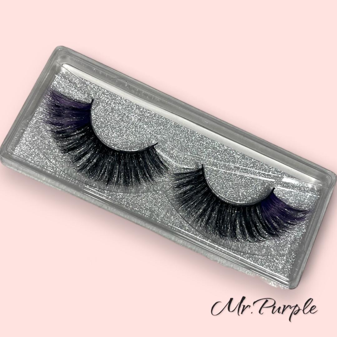 Mr. Purple tip Colored Mink Lashes