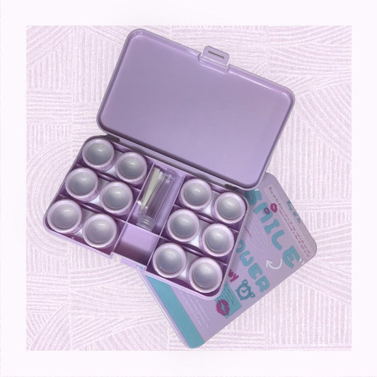 Purple Contact Lense case holder 6 slots