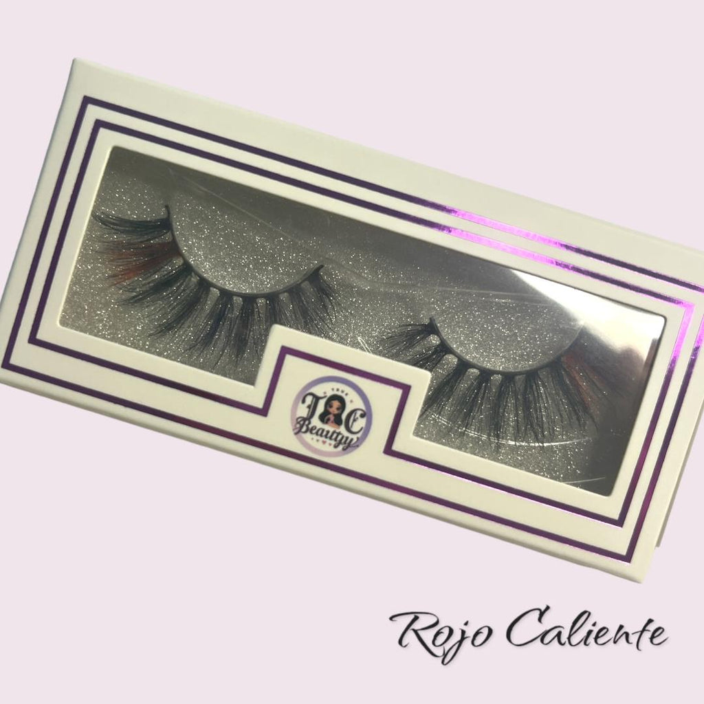 Rojo Caliente tip Colored Mink Lashes